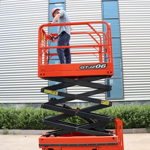 Small Electric Mobile Hydraulic Aerial Work Platform Fully Self-Propelled Lift
