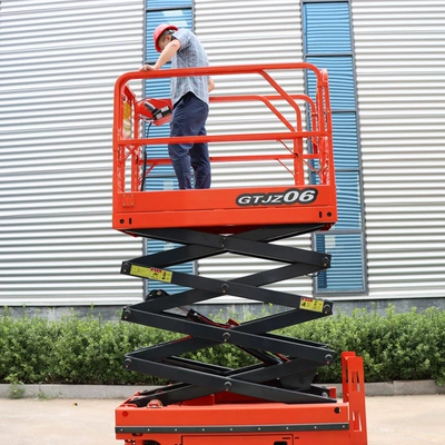 Small Electric Mobile Hydraulic Aerial Work Platform Fully Self-Propelled Lift