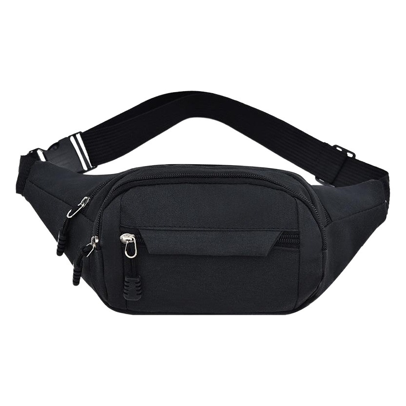 Sports Multifunctional Waist Bag for Men and Women, Large Capacity Cash Register Bag, Business Nylon Cloth Mobile Phone Bag, Shoulder Chest Bag