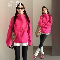 2025新型バラの赤い突撃服の女性春秋三合一屋外防風防水登山コート男女同金
