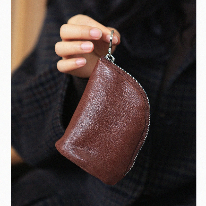 Simple, Compact, Portable Jewelry Storage Bag, Pu Leather Zipper Jewelry Bag, Mini Key Bag for Storing Accessories