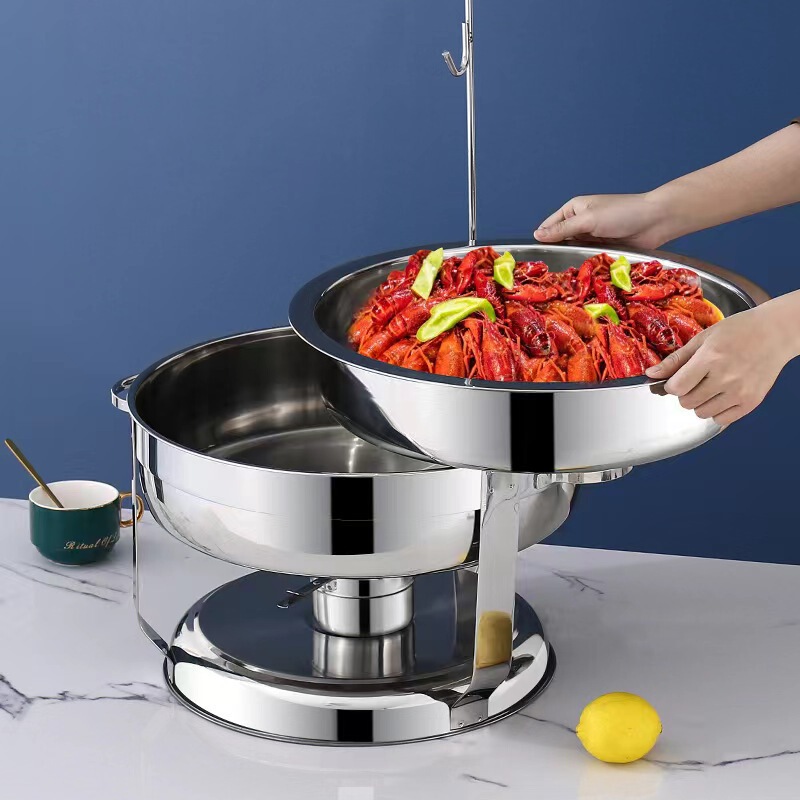 さび鋼セルフサービス炉吊り蓋円形ホテルレストラン食品保温アルコール炉ホテル用品|undefined