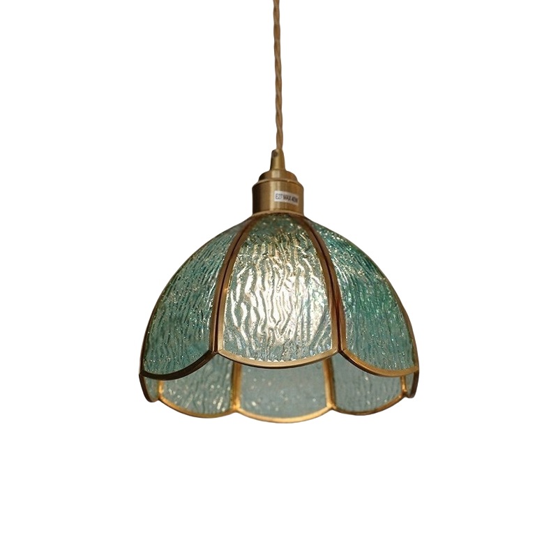 Tiffany Retro Latón Vidrio Antiguo Casa de familia junto a la cama Café Bar Restaurante Bar Salón de té Araña
