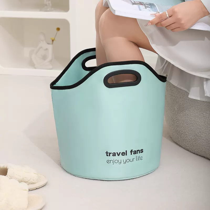 新款大容量脏衣篓日式便携折叠收纳桶便携式手提脏衣篮玩具收纳框