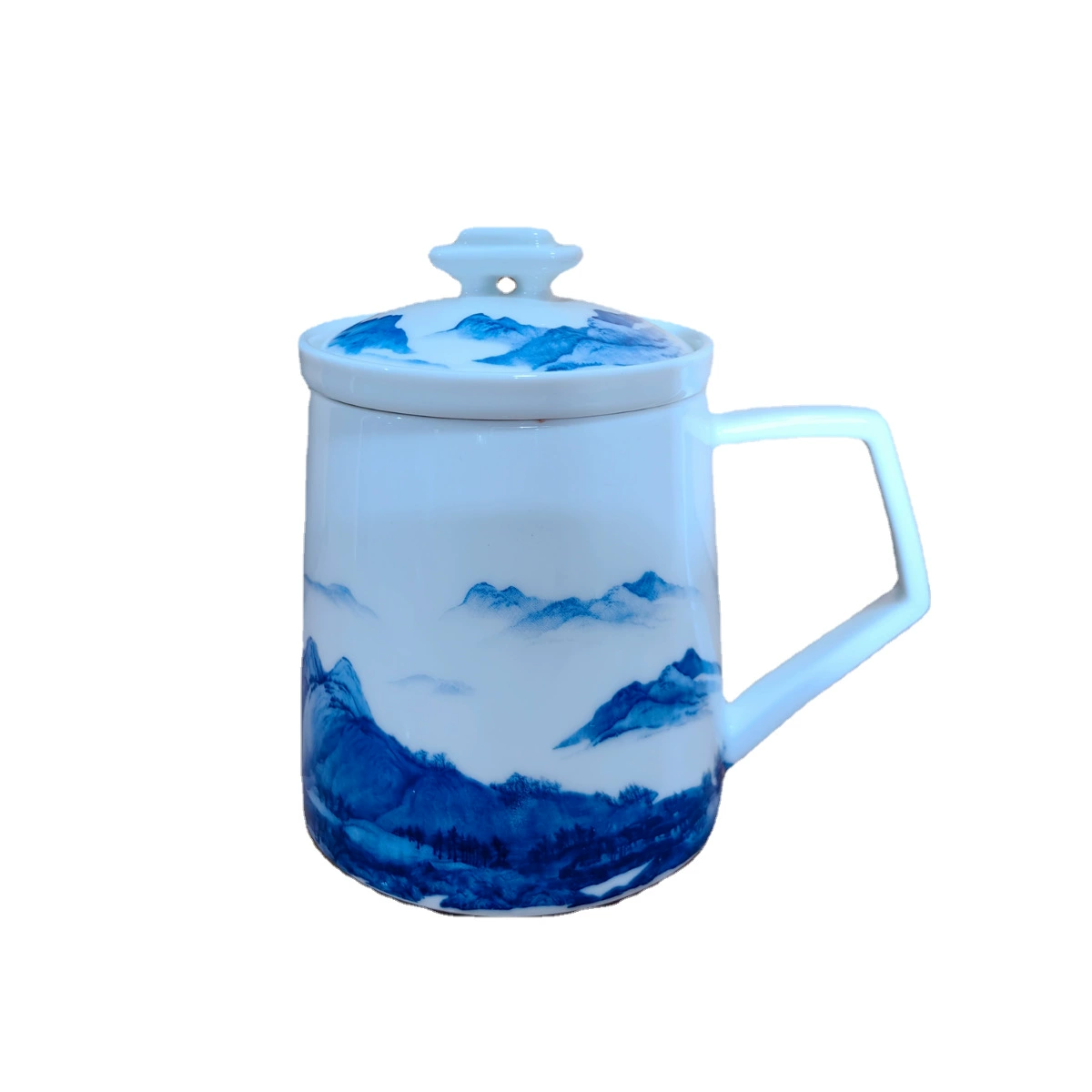 С ceramic чайная чашка Jingxu Fang с крышкой 401-500 мл для офиса и дома, несколько цветов