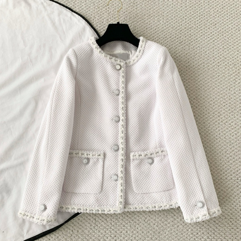 1:1~Tweed Woven Single-Breasted Jacket