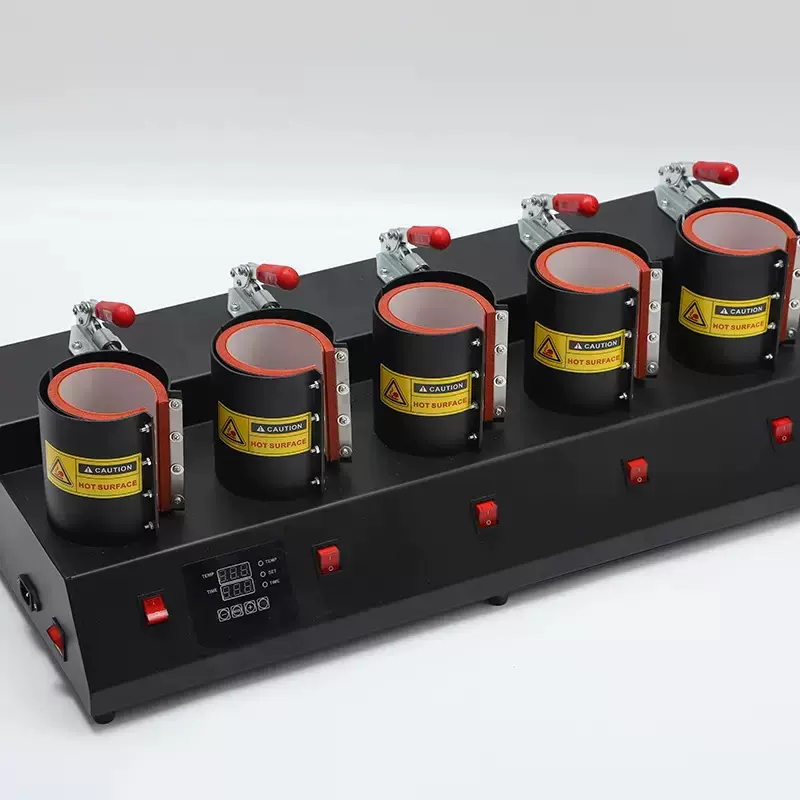 五合一热转印多孔烤杯机转印机器 马克杯五孔烤杯机一次烤5个杯子