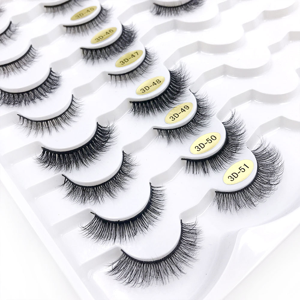 Three Dimensional Short Natural Fluffy Soft Mink-like False Eyelashes 7 Pairs display picture 3