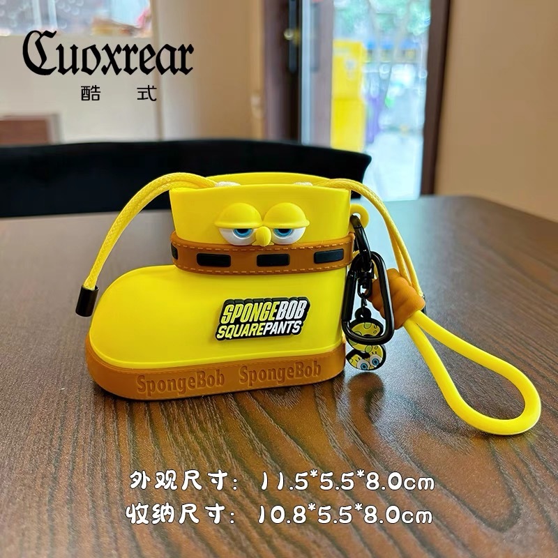 人気の正規品認定スポンジボブレインブーツミニ収納袋小銭入れかわいいファットスターバッグペンダント|undefined