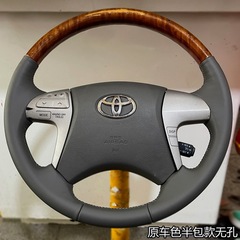 徐記. 輝鋭凱美瑞六代半包金真皮手縫い左右ハンドルカバー漏れ桃木金全包金