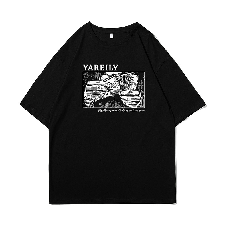 2024 Summer New Fashion Brand Design Sense Casual Printing Loose Versatile Pure Cotton Short sleeved T-shirt for Men_voghion.com