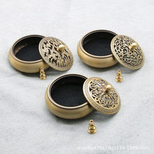 纯铜香炉熏香炉家用茶道禅意宣德炉檀香炉仿古莲花平底炉定制