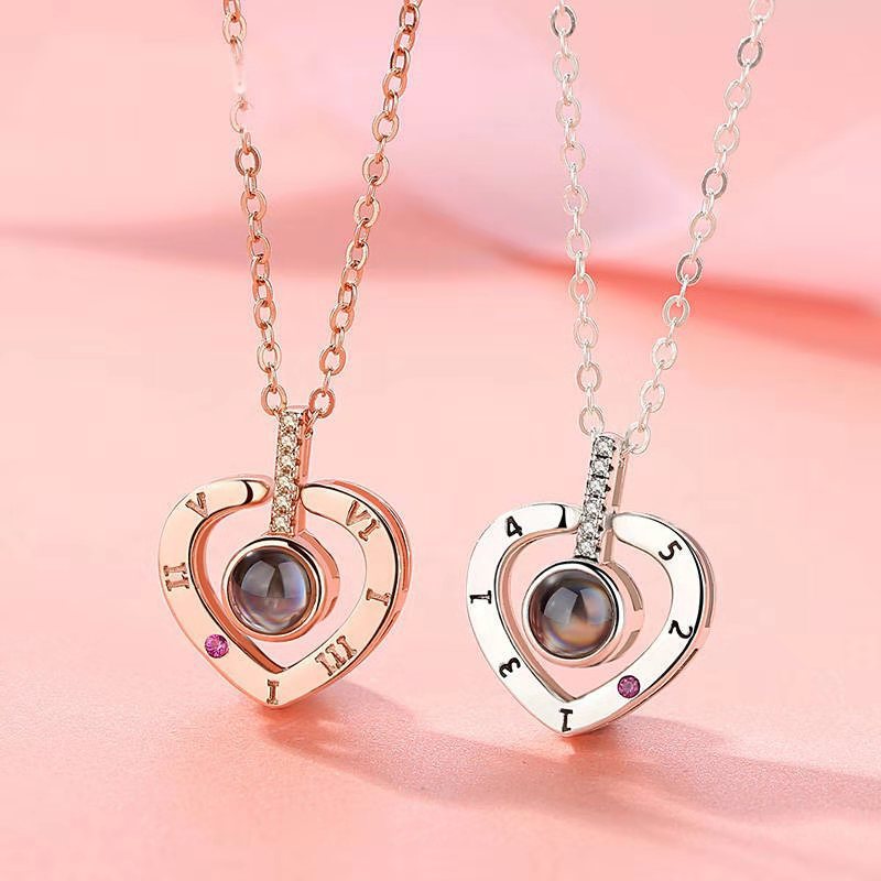 Pendentif souvenir d'amour en forme de cœur