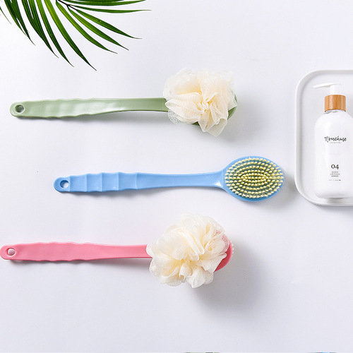Bath brush, long handle, soft bristle bath brush, bath brush, long handle bath brush, back rub artifact, bath brush