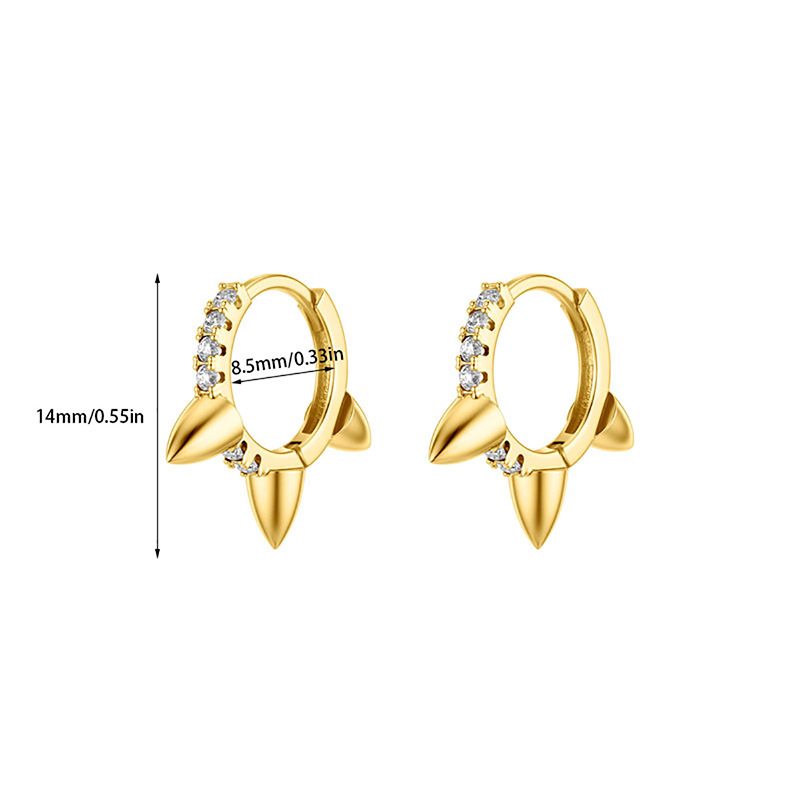 Earrings Classification 1 Pair Quantity 1 Pair Elegant Lady Simple Style Geometric Inlay Brass Zircon Earrings