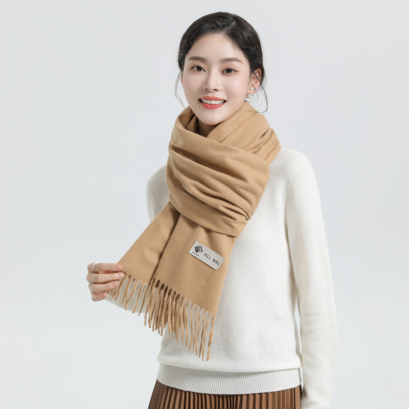 Wool Cashmere Scarf For Women And Men Winter Warm Shawl_voghion.com