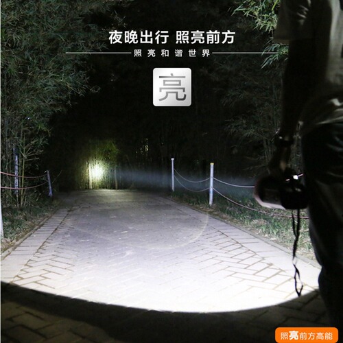 LED spotlights with strong long-distance beam, outdoor lighting flashlight, portable emergency handheld lamp for outdoor, factory wholesale