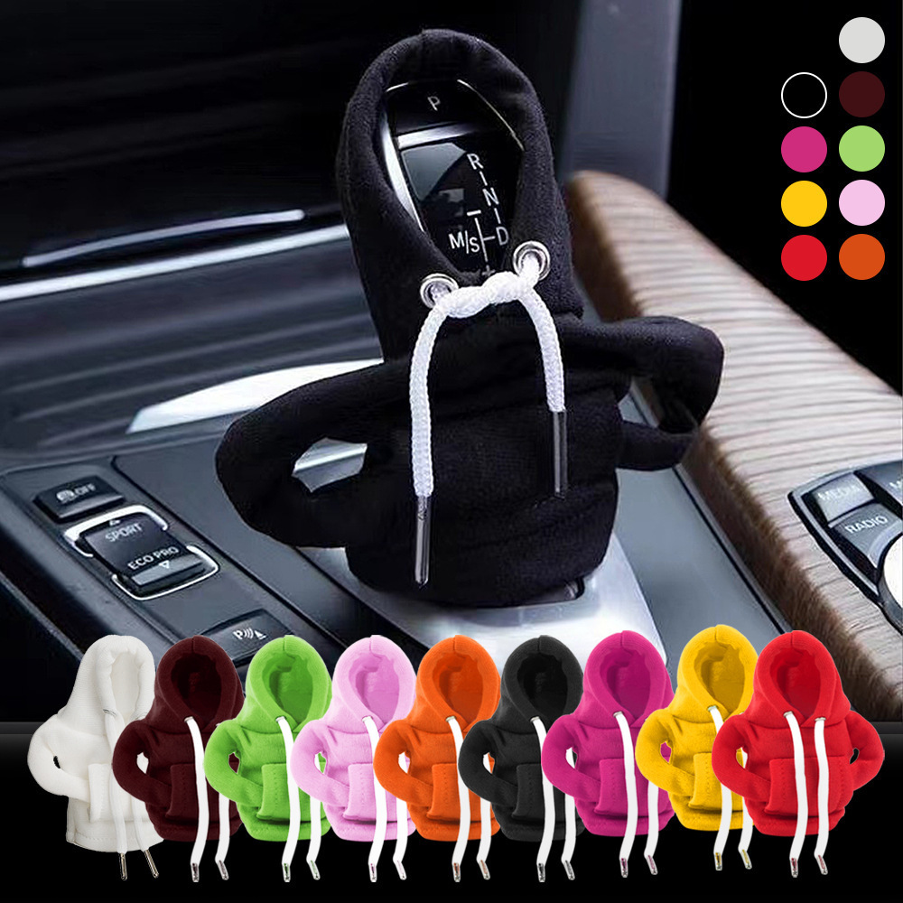 Cross-Border Creative Car Gear Handle Cover, Car Gear Cover, Sweatshirt, Transmission Gear Handle Protective Cover, Car Interior Decoration