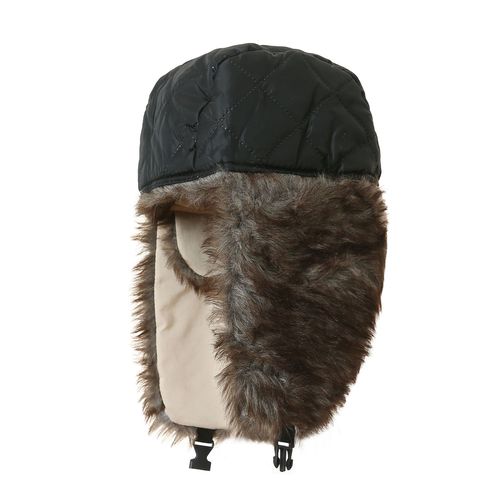 Winter hat polyester velvet Lei Feng hat warm cotton hat cotton fabric waterproof hunter ear warm windproof anti-cold pilot hat