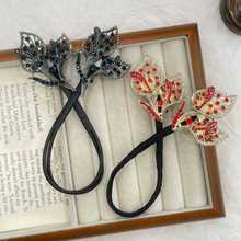 复古马蹄莲飞叶盘发器女新款高级感优雅大气扭扭夹时尚百搭发夹头