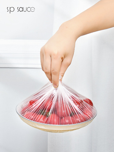 Plastic wrap cover disposable food grade household refrigerator leftover bowl cover plastic wrap bag with 100 pieces