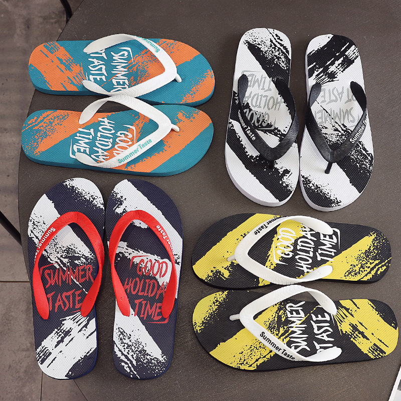 Graffiti Style Flip-Flops Men's Non-Slip Wear-Resistant Slippers Summer Fashion Outdoor Beach Shoes Trendy Outdoor Sandals 2024 New Graffiti Style Flip-Flops Men's Non-Slip Wear-Resistant Slippers Summer Fashion Outdoor Beach Shoes Trendy Outdoor Sandals 2024 New