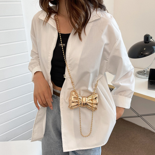 Cross-border Butterfly Metal Red Pocket  New Women's Bag Fashion High-end Evening Bag Mini Chain Crossbody Bag Summer