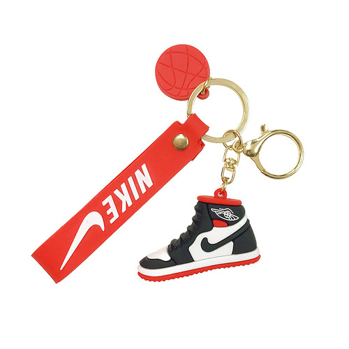 Cartoon student AJ sneakers Nike shoe model car pendant school bag pendant small gift wholesale key chain keychain