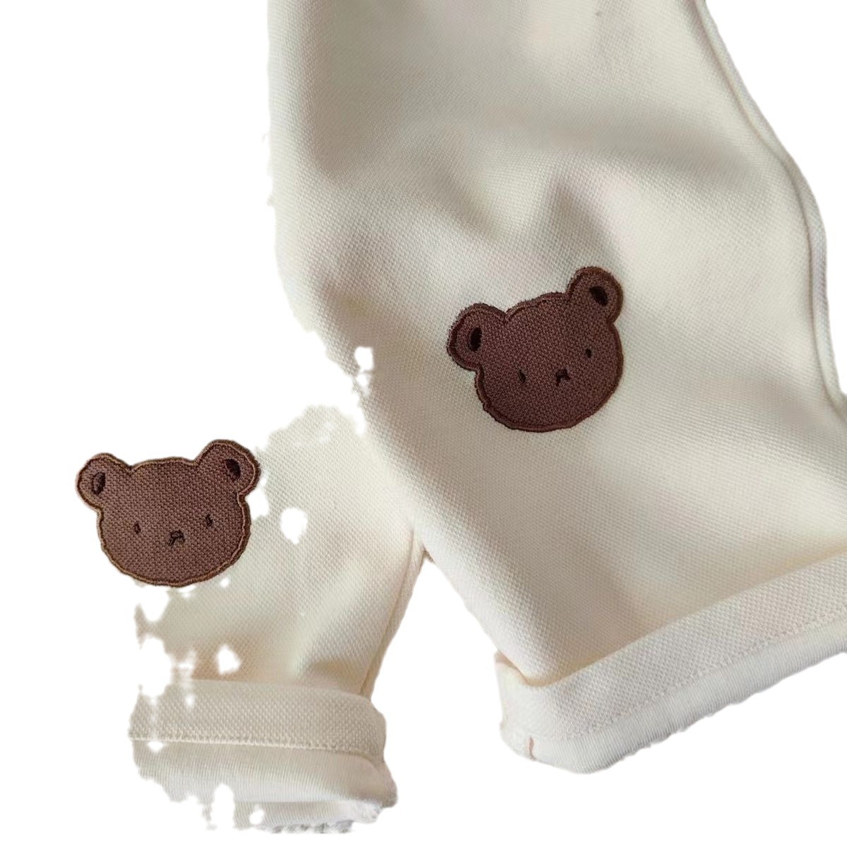 Oso DE LOS NIÑOS traje casual otoño nuevo parche bordado pantalones casuales niñas suéter de dibujos animados