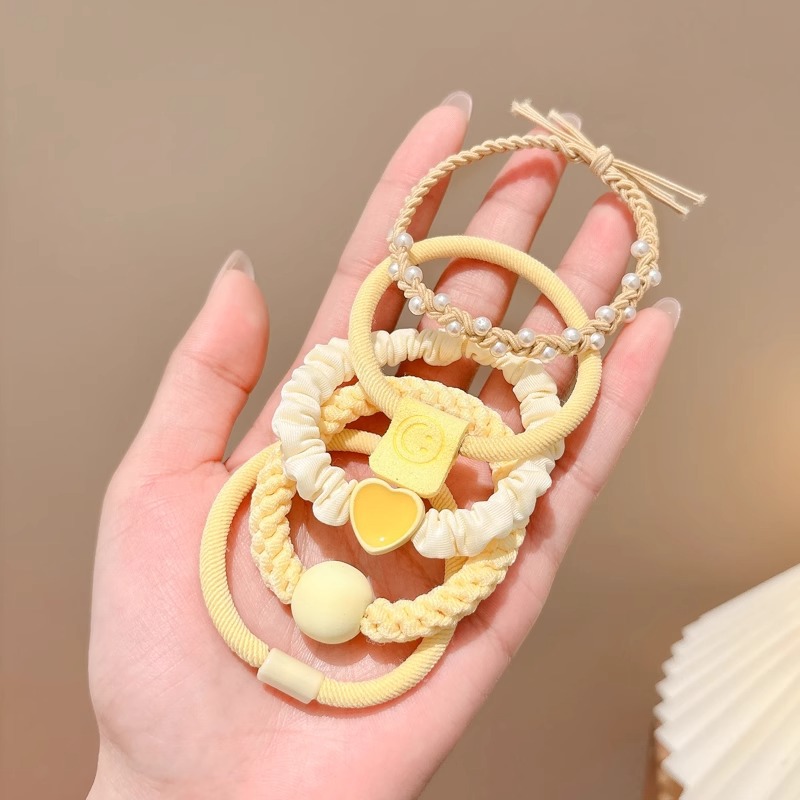 2025 nuevo cabello de niños correa de cola de caballo no lastima cabello de niña anillo de cabello de niña trenzada adorable adornamiento para el cabello