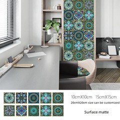 跨境曼陀羅花磚圖案磨砂地板貼廚房瓷磚桌面翻新牆貼MZ-6-013