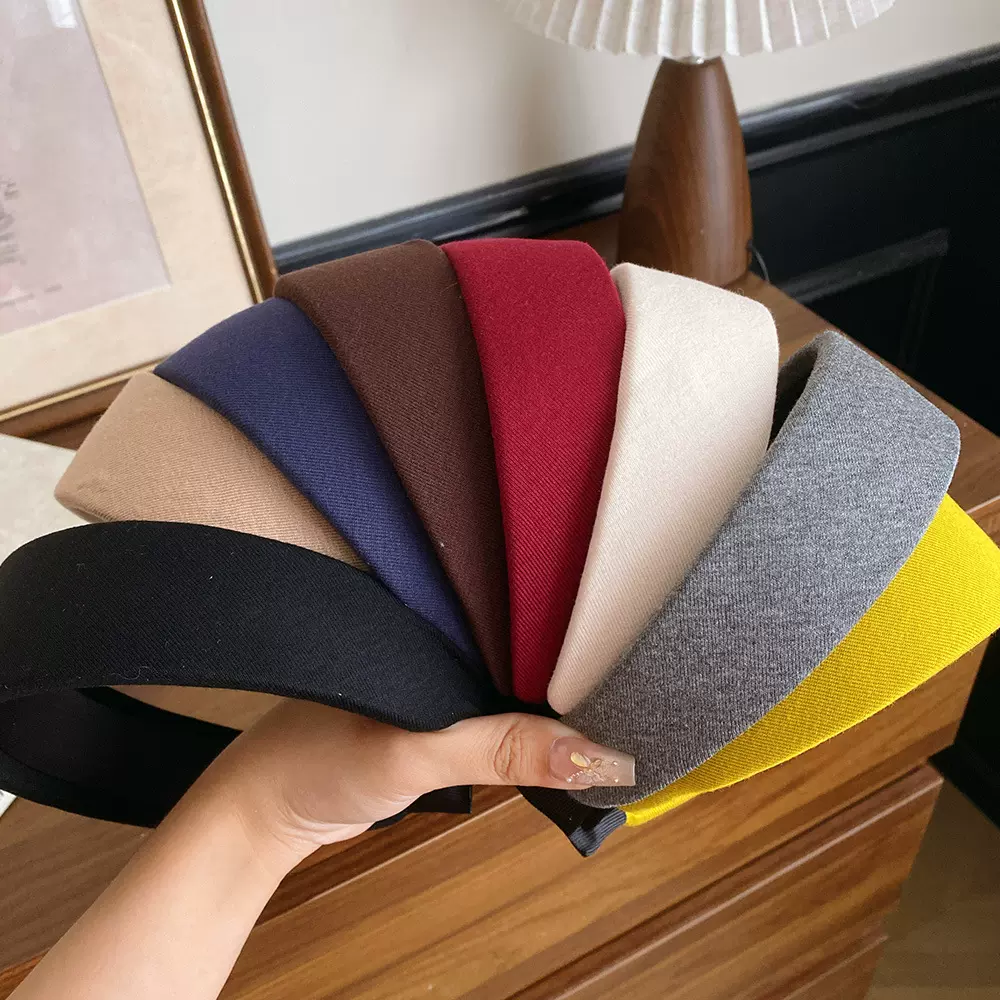 秋冬季布艺发箍女发捆时尚小众设计品质头箍高颅顶发饰日常外戴