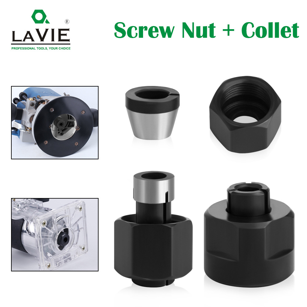 1/4修边机M14螺帽一体配件转换头木工铣刀配件夹套螺母