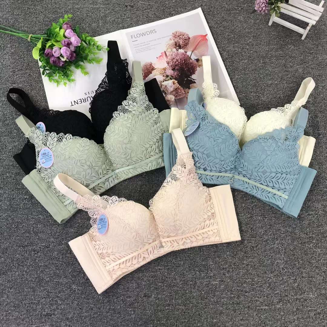 Ropa interior ajustable de las mujeres de verano Delgado pequeño pecho empuja hacia arriba el sujetador de pecho salón de belleza anti-flacidez pecho grande sujetador pequeño