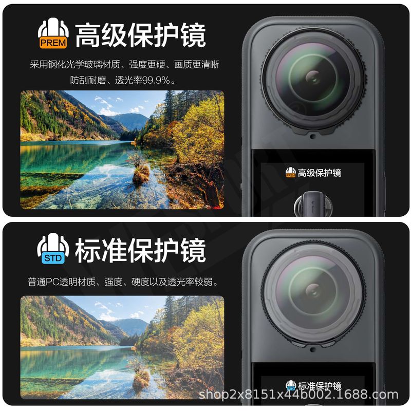 Insta360X5 レンズ保護ミラー、防曇および耐傷性光学ガラスパノラマカメラ保護ミラーに適しています。|undefined