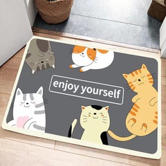 Entrance door mat, doormat for home use, bathroom water-absorbing floor mat, non-slip bathroom mat, cartoon entrance mat