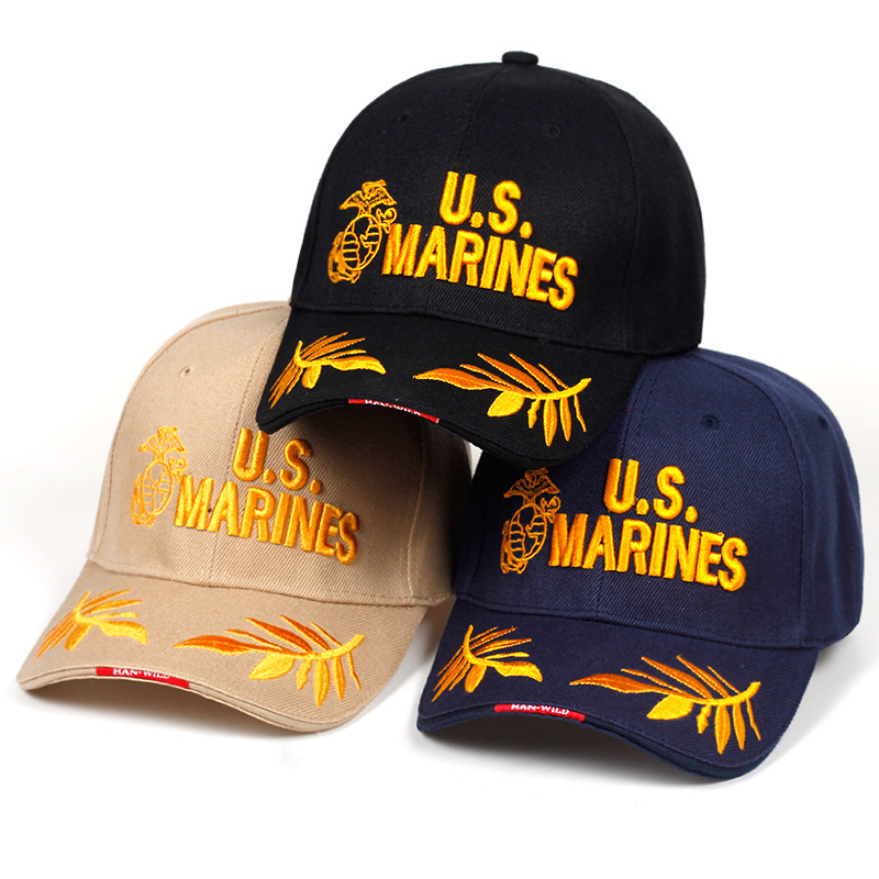 Casquette de baseball extérieure US MARINES Casquette de baseball brodée Casquette de baseball marine Chapeau de camouflage militaire_voghion.com