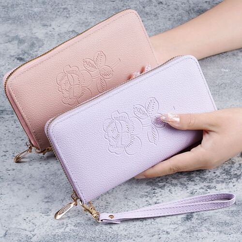 Korean version  new hand wallet women's long zipper multi-functional versatile wallet large capacity mobile phone wallet