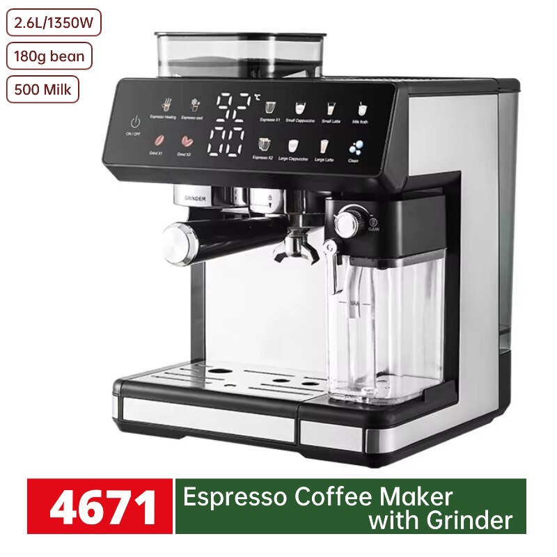 Cross-Border Customized Espresso Machine for Home Office Special Grinder All-In-One Espresso Machine Manufacturer Wholesale Cross-Border Customized Espresso Machine for Home Office Special Grinder All-In-One Espresso Machine Manufacturer Wholesale