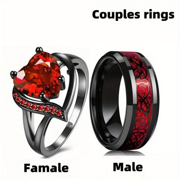 men's blue fashionable women's ring stainless steel