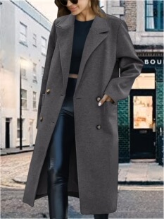 M 25511 Thick Wool Coat Long Coat Women �Ӻ�ë�ش��� ��