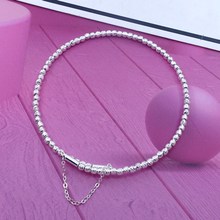990纯银手链韩版时尚碎银转运珠手链足银女饰品小众设计简约百搭