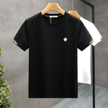 买手代购白色短袖t恤男潮牌百搭体恤衫2025夏季新款男装修身上衣