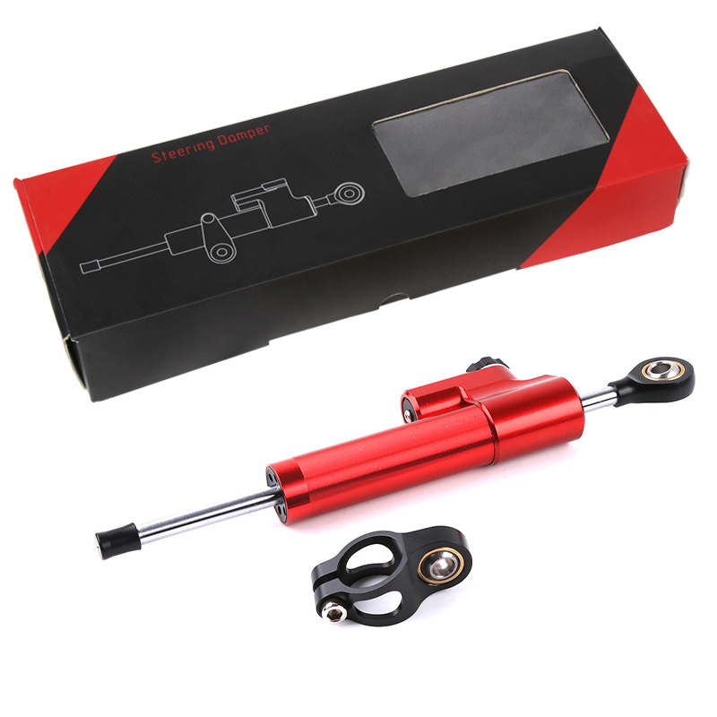 Manillar de la motocicleta accesorios de titanio regla amortiguador universal dirección amortiguador estabilizador de dirección amortiguador transfronterizo