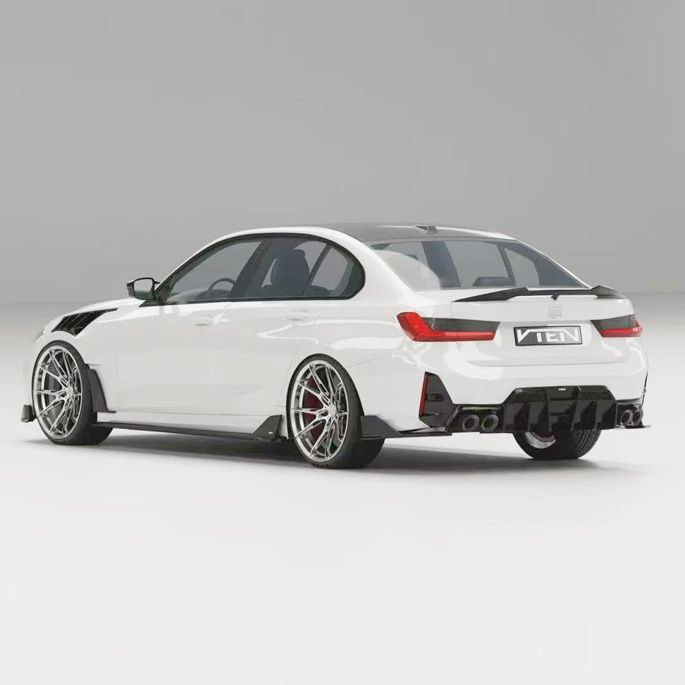 Suitable for BMW 3 Series G20/G28 modification, VTEN second-generation rear spoiler with glossy black paint, V2 rear spoiler for non-destructive installation