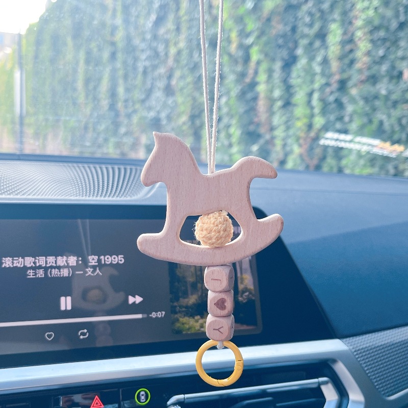 Qìchē – Vertical Lanyard Pacifier Car hanging - doraemon-yellow