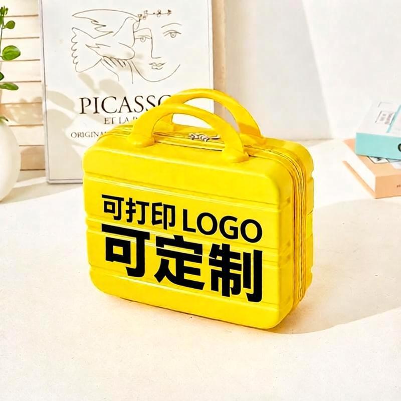 Customized ins makeup bag suitcase festive gift handbag can be printed with logo makeup case wholesale travel case