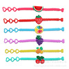 Fruit set, hairgrip, necklace, chain, bracelet, ring, keychain PVC, children's accessory, suitable for import