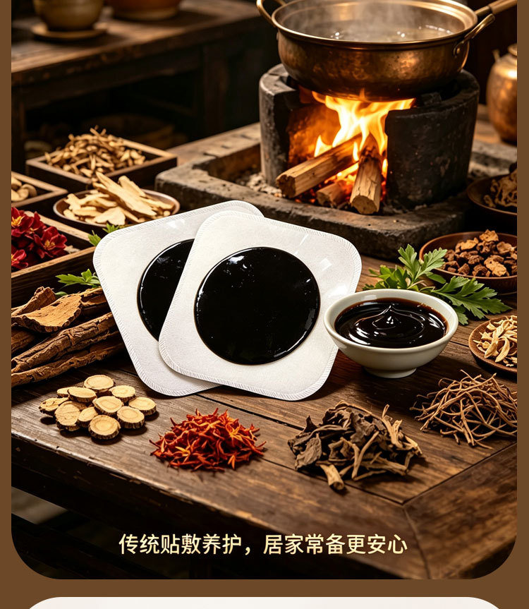 Lao Hei Gao Herbal Knee Lumbar Shoulder Joint Warm Compress Patch 10 Patches 10cm x 12cm preparation