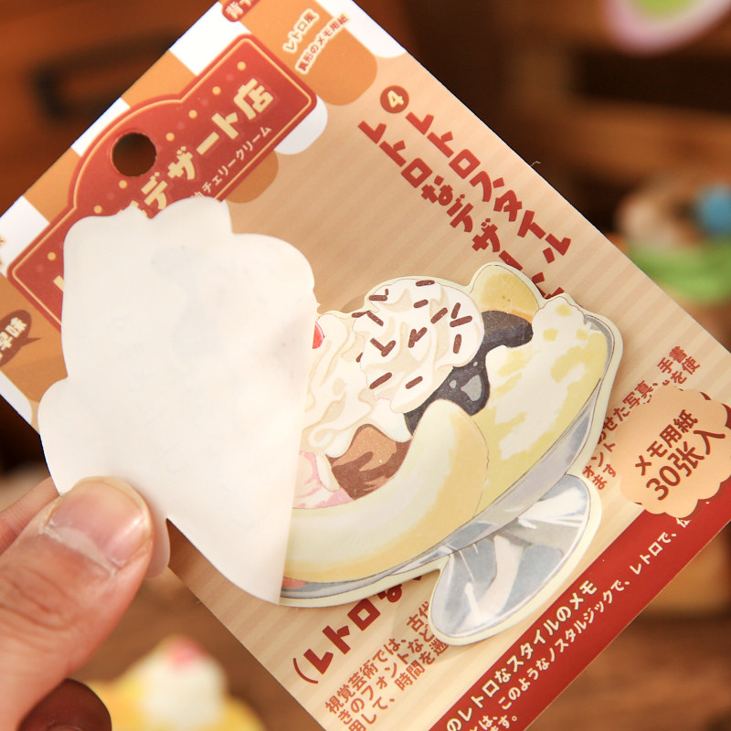 Papel Sr. Tarjeta de espalda N veces pegatinas Retro Tea House serie de postre temas de estudiantes Post-it Post-it Post-it Post-it Office